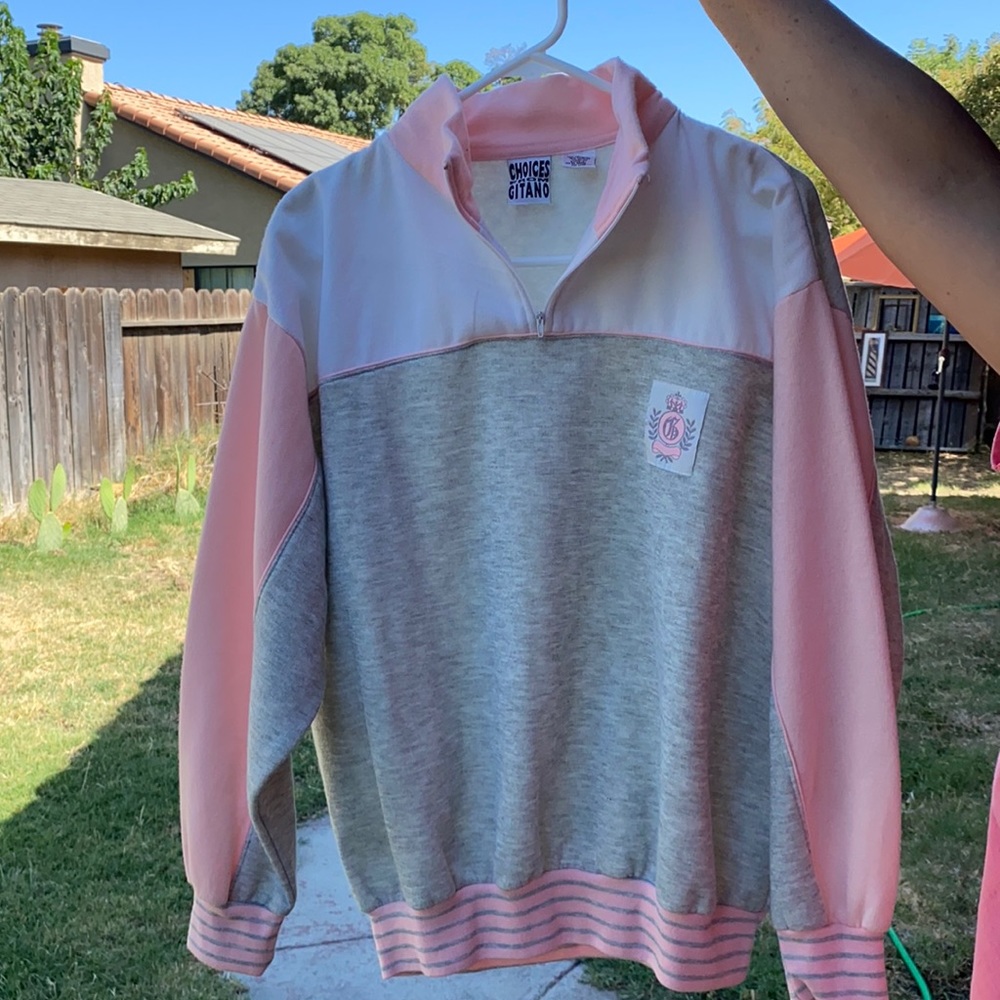 Choices From Gitano pink and gray sweater size L